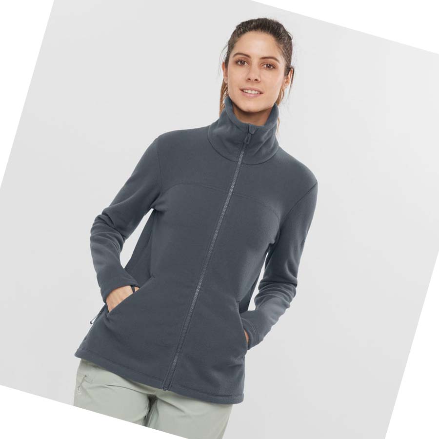 Salomon ESSENTIAL COSY FLEECE Kadın Kapüşonlu Sweatshirt Siyah | TR 2512FDN